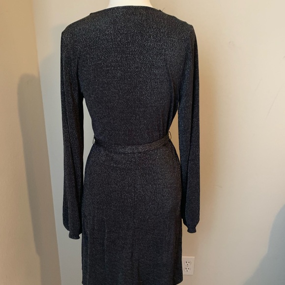 Black Surplice Dress - Picture 4 of 6